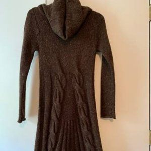 Max Studio Brown Wool Long Sleeve Turtleneck Sweater Dress Size XS